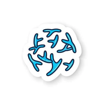 Bifidobacterium sticker icon Stock Illustration