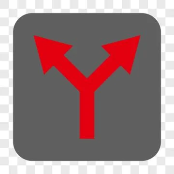 Bifurcation Arrow Up Interface Toolbar Button 스톡 일러스트