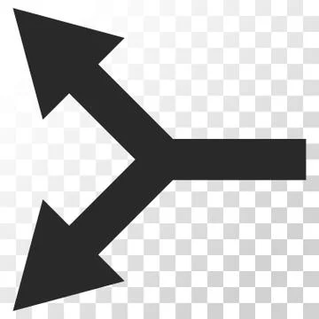 Bifurcation Arrow Left Vector Icon イラスト素材
