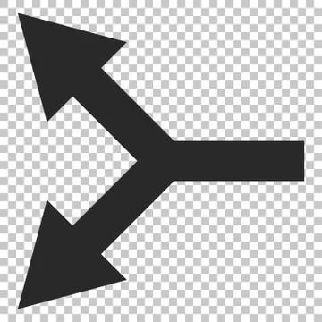 Bifurcation Arrow Left Vector Icon イラスト素材