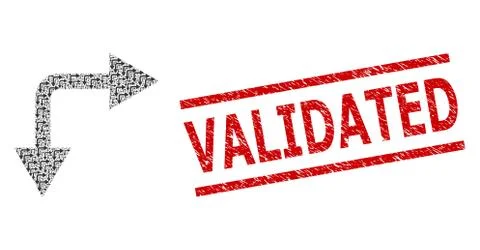 Bifurcation Arrow Right Down Recursion Mosaic of Bifurcation Arrow Right Down イラスト素材