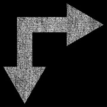 Bifurcation Arrow Right Down Vector Textured Icon For Overlay Watermark Stamps 스톡 일러스트