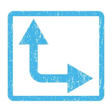 Bifurcation Arrow Right Up Icon Rubber Stamp イラスト素材