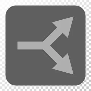 Bifurcation Arrow Right Rounded Square Button Illustrazione stock