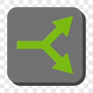 Bifurcation Arrow Right Rounded Square Button Illustrazione stock