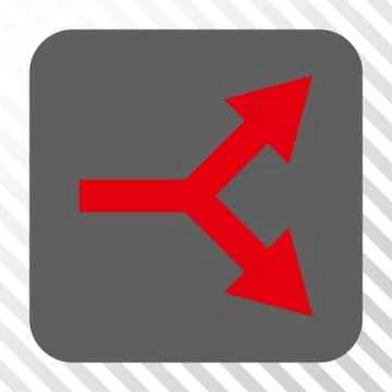 Bifurcation Arrow Right Rounded Square Button 스톡 일러스트