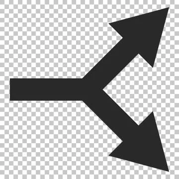 Bifurcation Arrow Right Vector Icon Illustrazione stock