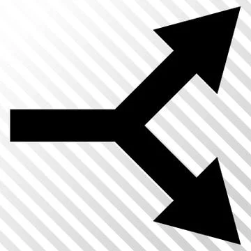 Bifurcation Arrow Right Vector Icon 스톡 일러스트