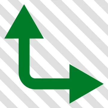 Bifurcation Arrow Right Up Vector Icon イラスト素材