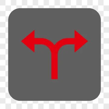 Bifurcation Arrows Left Right Interface Toolbar Button 스톡 일러스트