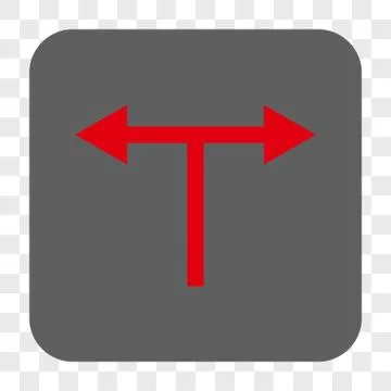 Bifurcation Arrows Left Right Interface Toolbar Button Stock Illustration