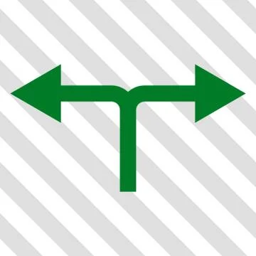 Bifurcation Arrows Left Right Vector Icon Stock Illustration