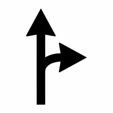 Bifurcation icon sign Stock Illustration