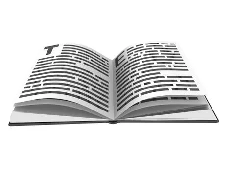 Big 3d rendered book Stock Illustration