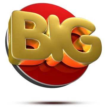 Big 3d rendering on white background.(with Clipping Path). Stock Illustration