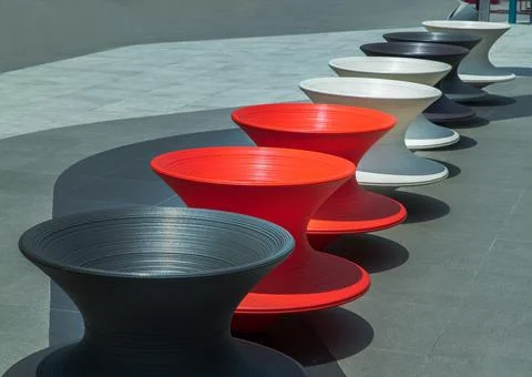 Big abstract circular cups shape design colorful for space decoration. Stock Photos