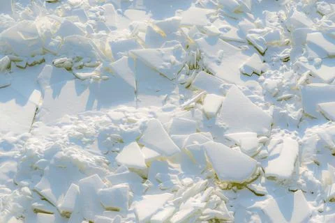 Big abstract texture of the broken ice 库存照片