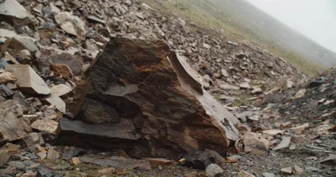 Big alpine rock in mountains Video stock 133207974