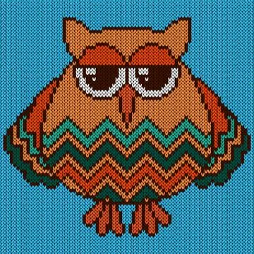Big amusing and sad owl Stock Illustration
