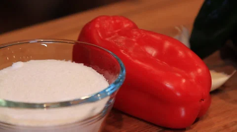Big And Bright Red Pepper Stock Footage 37426726