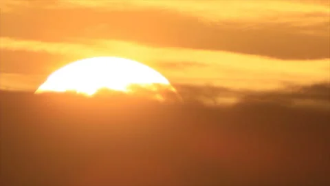 Big and bright sun appear from clouds Stockbeeldmateriaal 155480796