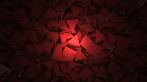 Big and dark red geometric triangles pattern 動画素材 168671121