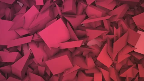 Big and dark red geometric triangles pattern Stock Footage 169590797