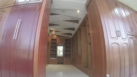 A big and empty dressing room view from outside Stock Footage 97102176