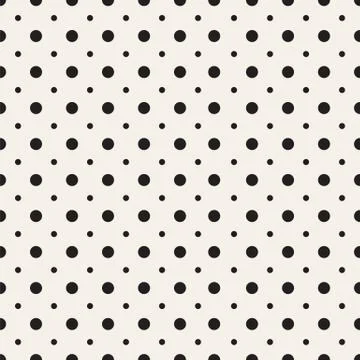 Big and small dots. Vector seamless pattern. Stock Illustration