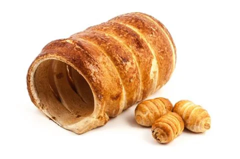 Big and small empty Cannoli pastry Stock Photos
