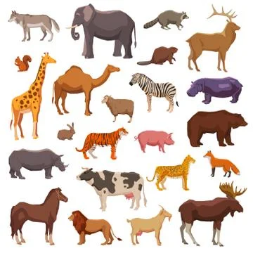Big Animals Set Illustrazione stock