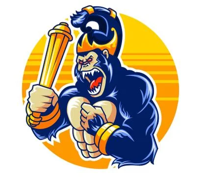 Big Ape Shaddow Puppet Stock Illustration