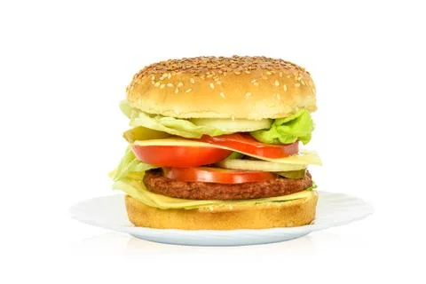 Big appetizing hamburger Foto stock
