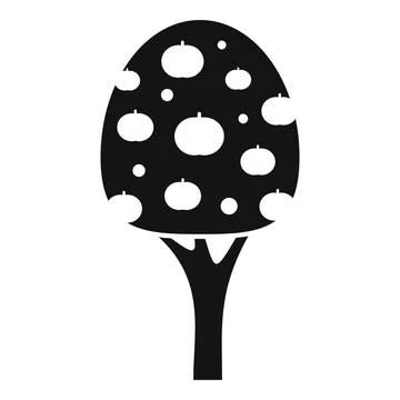 Big apple tree icon simple vector. Garden fruit Stock Illustration