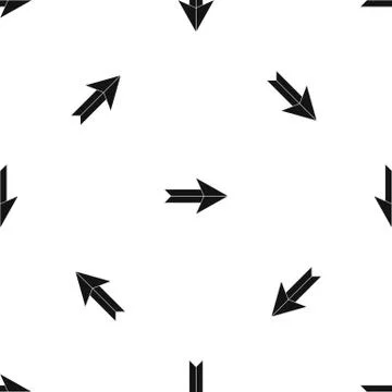 Big arrow pattern seamless black Stock Illustration