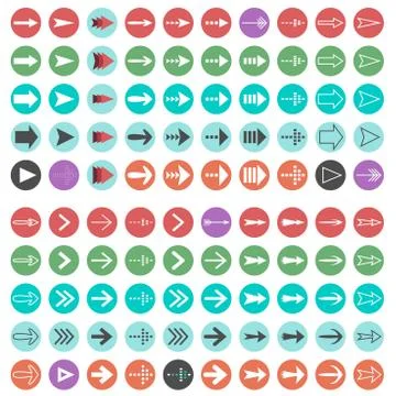 Big arrows collection Stock Illustration