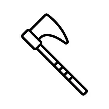 Big axe icon vector. Isolated contour symbol illustration Иллюстрация