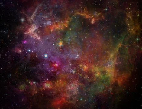 Big Babies in the Rosette Nebula Stock Illustration