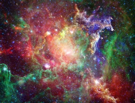 Big Babies in the Rosette Nebula Stock Illustration