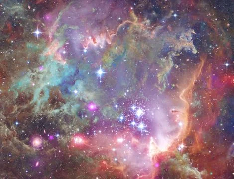 Big Babies in the Rosette Nebula Stock Illustration