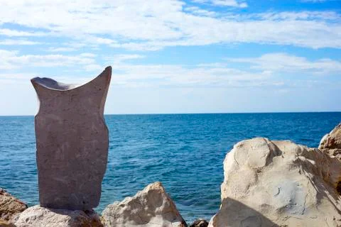 Big balanced stone Stock Photos