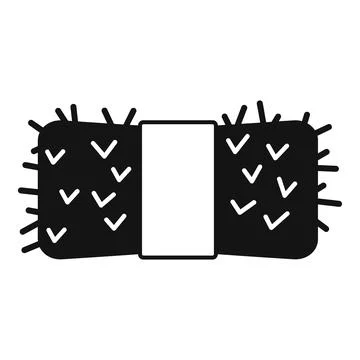 Big bale hay icon simple vector. Natural food bail Stock Illustration