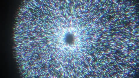 Big Bang Abstract Explosion with Central Black Hole Point with Multi Colored Stock Footage 317687023