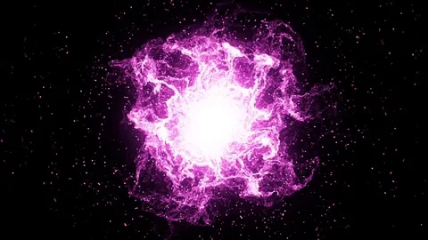 Big bang, big purple explosion in the sp... | Stock Video | Pond5