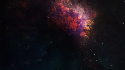 The big bang, the birth of a stellar nebula and a galaxy. 3d simulation Stock Footage 278859609