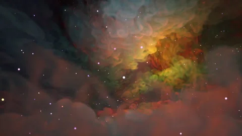 The big bang, the birth of a stellar nebula and a galaxy. 3d simulation Stock Footage 278859652