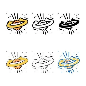 Big bang color icon vector flat clean Stock Illustration