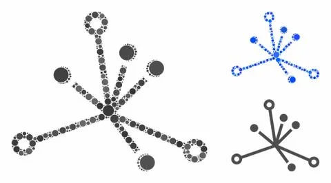 Big bang Composition Icon of Circle Dots 스톡 일러스트