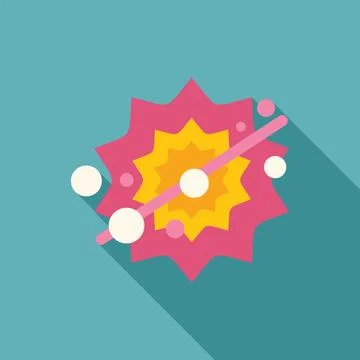 Big bang explosion creating universe with planets and asteroid Stock Illustration
