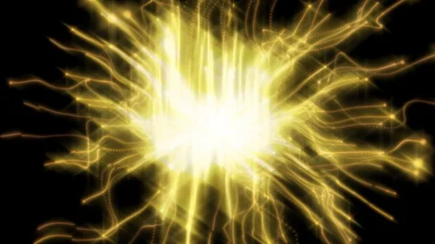 Big Bang explosion of glowing rays Stock Footage 107901879